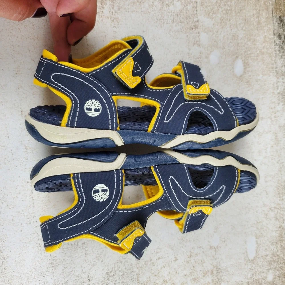 Timberland Infant Adventure Seeker Kids 2-Strap Sandals Sz 11 Blue Hook & Loop